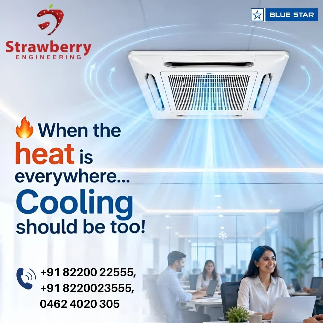 Ducted AC Installation in Tirunelveli | Strawberry Engineering